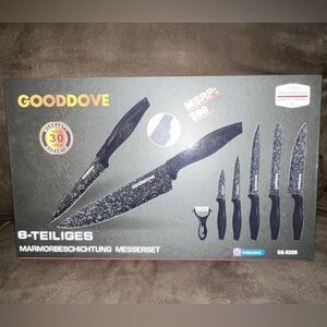 Gooddove 6-Piece Knife Set with Black Handles, MSRP $99